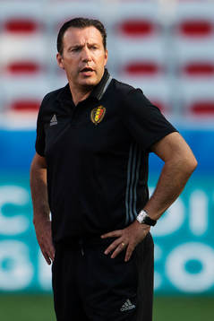 Förbundskapten Marc Wilmots på Belgiens fotbollslandslags