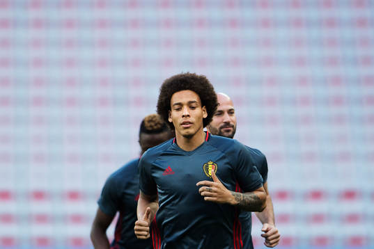 Axel Witsel på Belgiens fotbollslandslags träning