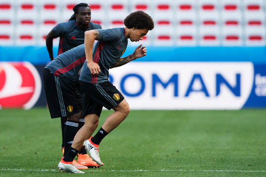 Axel Witsel på Belgiens fotbollslandslags träning