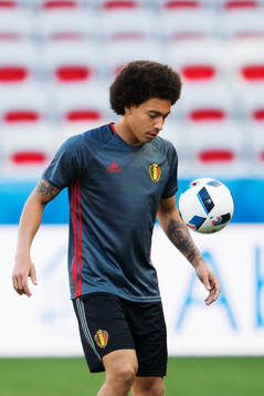 Axel Witsel på Belgiens fotbollslandslags träning
