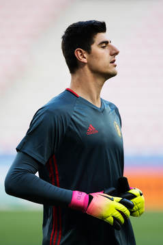Målvakten Thibaut Courtois på Belgiens fotbollslandslags