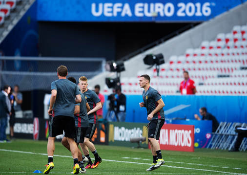 Kevin de Bruyne och Thomas Vermaelen på Belgiens