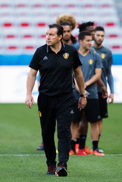 Förbundskapten Marc Wilmots på Belgiens fotbollslandslags
