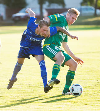 Bjärnums Pontus Lindell  i matchen i division 5 mellan