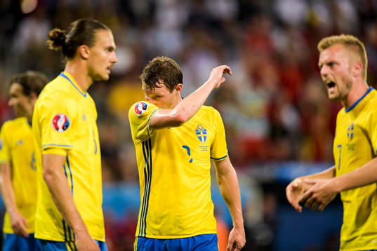 Sveriges Erik Johansson, Kim Källström och Sebastian