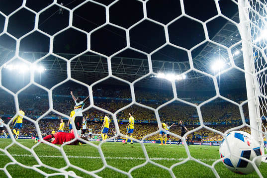 Belgiens Romelu Lukaku jublar