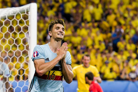 Belgiens Thomas Meunier deppar