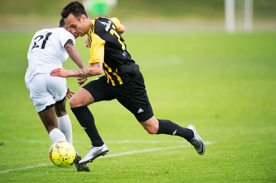 IFK Hässleholms Karim Al-Asi i matchen i division 2 mellan