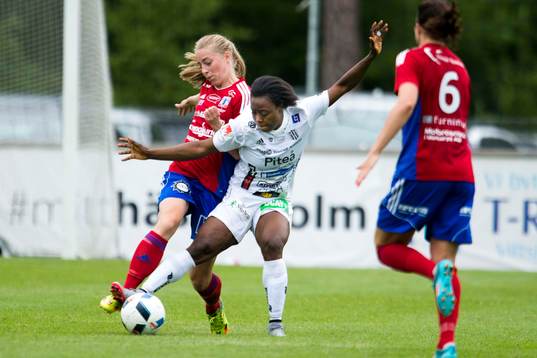 Vittsjös Linda Sällström och Piteås Faith Ikidi