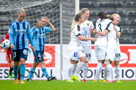Umeås Hanna Sandström jublar