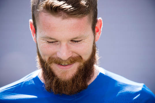 Aron Gunnarsson  på Islands fotbollslandslags träning