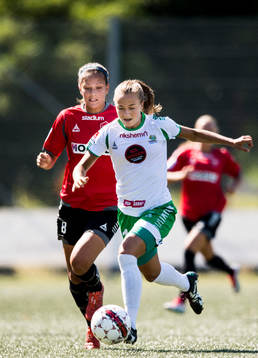 LB07s Josefine Rydle och Hammarbys Maja Norrhamn
