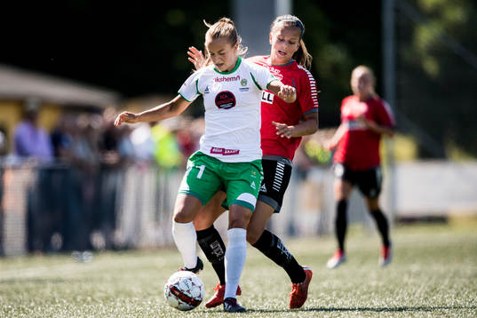 LB07s Josefine Rydle och Hammarbys Maja Norrhamn