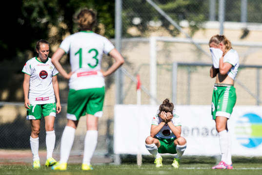 Hammarbys Catrhine Dahlström, Hanna Olsson och Maja