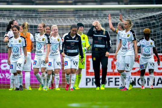 Umeås spelare jublar