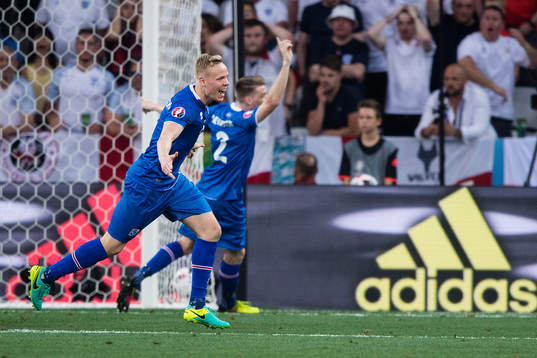 Islands Kolbeinn Sigthorsson jublar