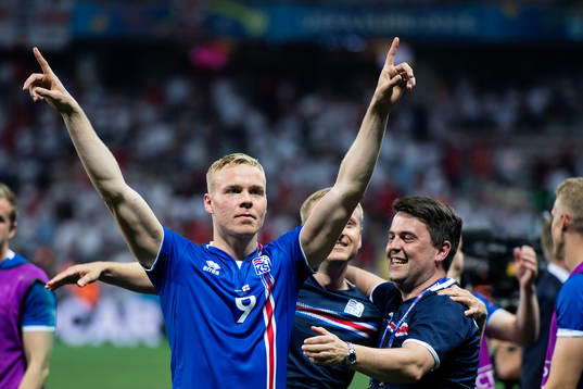 Islands Kolbeinn Sigthorsson jublar