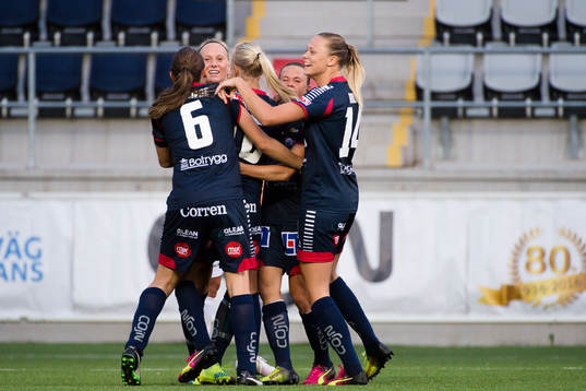Linköpings spelare jublar