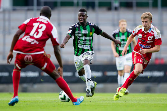 GAIS Kieron Cadogan mot Degerfors Ludvig Fritzson
