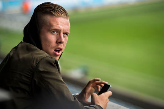 Tidigare Malmö FF spelaren Pontus Jansson på läktaren