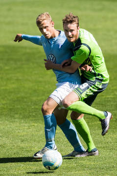 Malmö FFs Erik Andersson och Odense Rasmus Jönsson