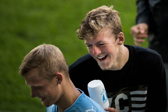 Malmö FFs Teddy Bergqvist och Erik Andersson