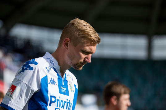 IFK Göteborgs Sebastian Eriksson innan fotbollsmatchen i
