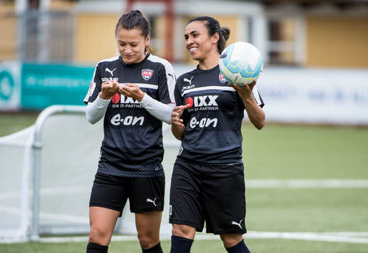 Rosengårds Ali Riley och Marta Vieira da Silva