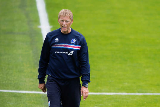 Förbundskapten Heimir Hallgrimsson på Islands