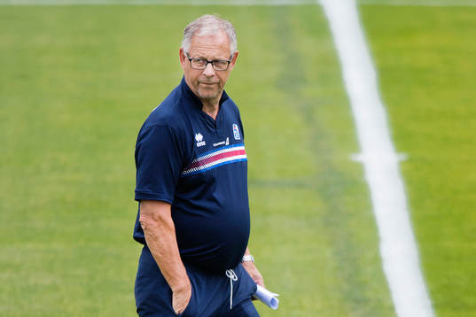 förbundskapten Lars Lagerbäck  på Islands