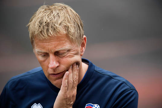förbundskapten Heimir Hallgrimsson på Islands