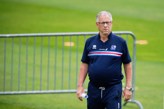 förbundskapten Lars Lagerbäck  på Islands