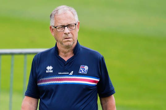 förbundskapten Lars Lagerbäck  på Islands