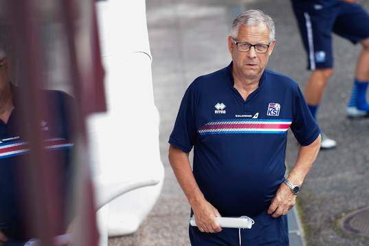 förbundskapten Lars Lagerbäck  på Islands