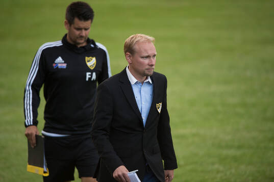 IFK Hässleholms tränare Daniel Nilsson och Fredrik
