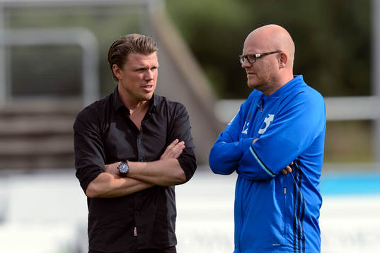 Ängelholms tränare Christian Järdler och Degerfors