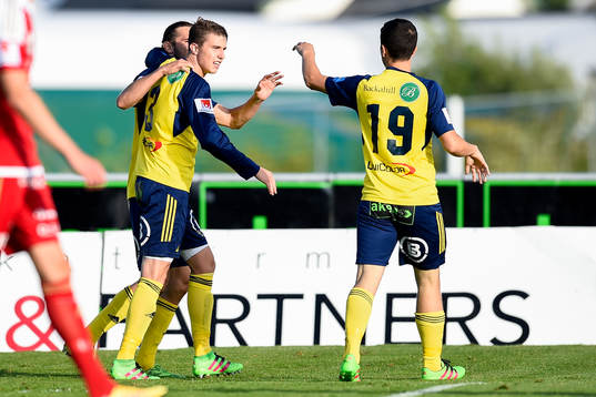 Ängelholms Oliver Stojanovic Fredin jublar