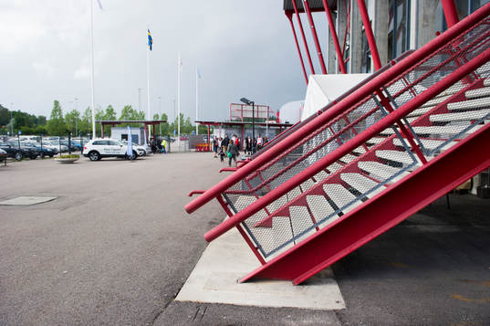 Exteriör av Södertälje Fotbollsarena
