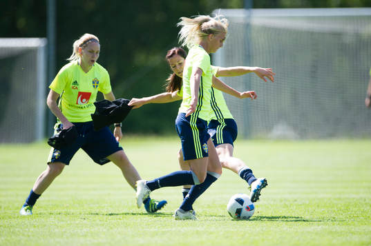 Lisa Dahlkvist, Lotta Schelin och Sofia Jakobsson