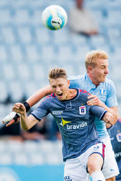AGF Aarhus Kasper Junker och Malmö FFs Franz Brorsson