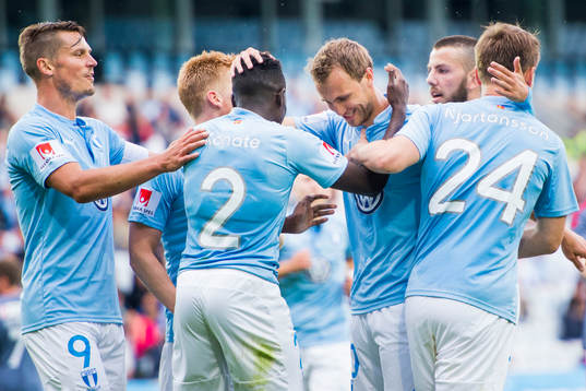 Malmö FFs Markus Rosenberg Pa Konate, Anders Christiansen,
