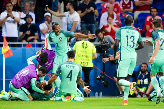 Portugals Bruno Alves jublar
