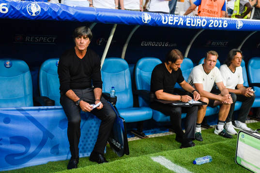 Tysklands förbundskapten Joachim Löw före  semifinalen