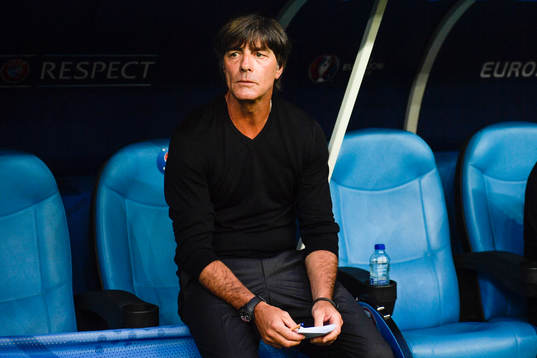 Tysklands förbundskapten Joachim Löw före  semifinalen