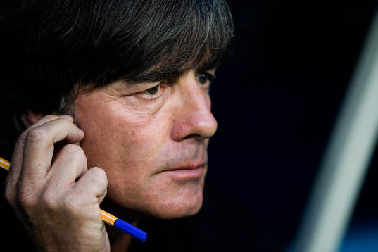 Tysklands Bförbundskapten Joachim Löw före   semifinalen