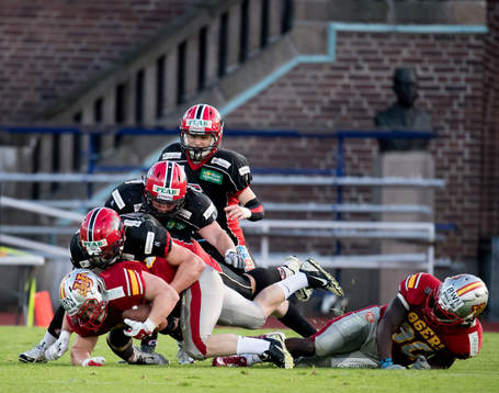SM finalen i amerikansk fotboll mellan Uppsala 86ers och