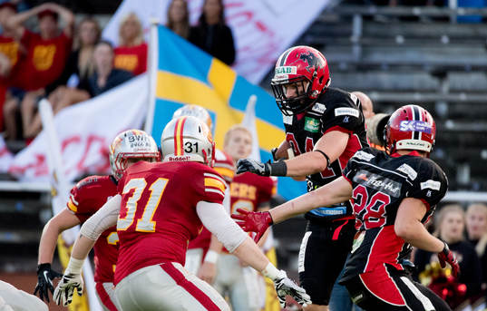 SM finalen i amerikansk fotboll mellan Uppsala 86ers och