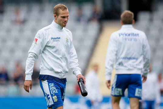 IFK Göteborgs Gustav Engvall på uppvärmningen innan