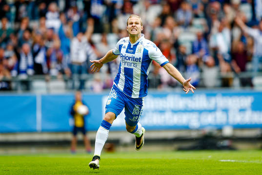 IFK Göteborgs Gustav Engvall jublar