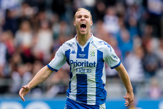 IFK Göteborgs Gustav Engvall jublar